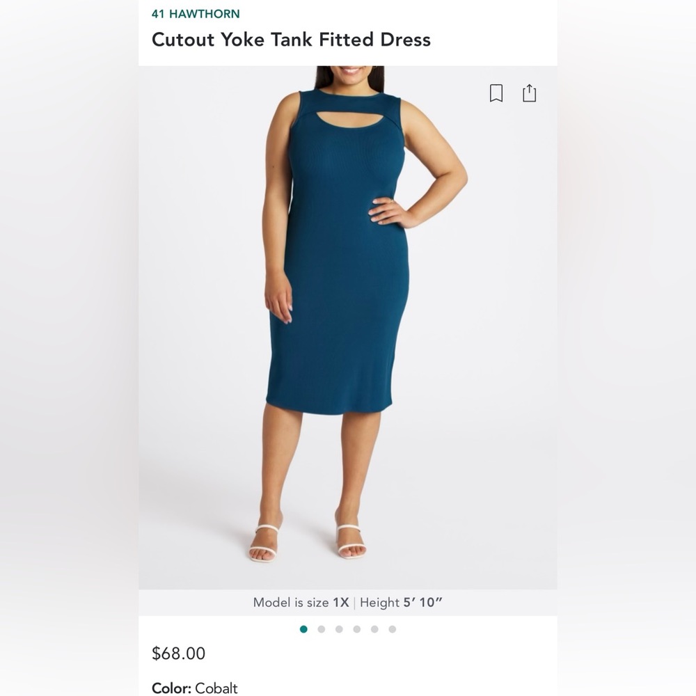 Dark blue tight fitting dress